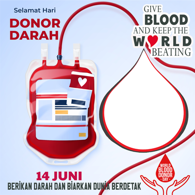Twibbon 5 Hari Donor Darah Sedunia
